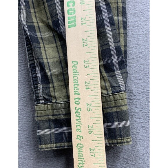 Carhartt  Button Down Shirt Men's Size Large Plaid Green Relaxed Fit Long Sleeve - Picture 7 of 16